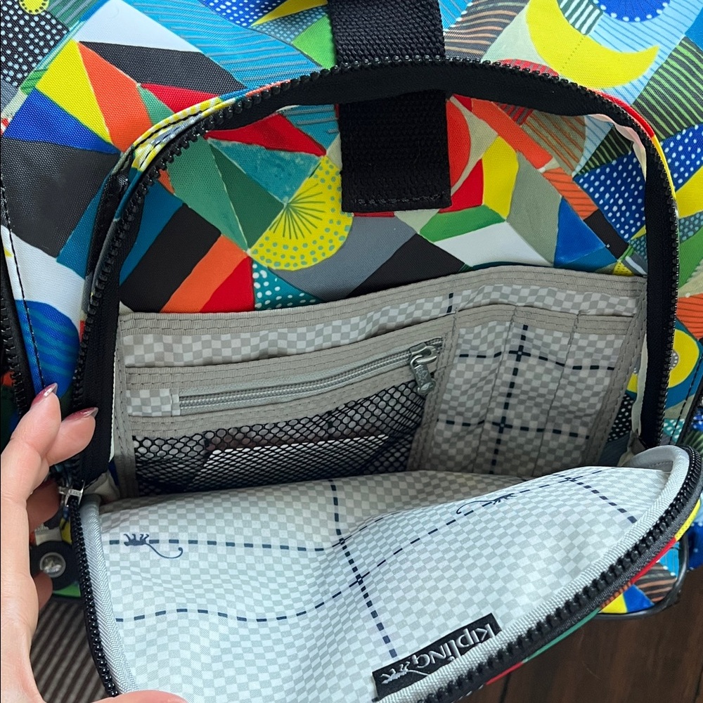 SOLD Kipling Multicolor Geometric Backpack - Picture 4 of 7